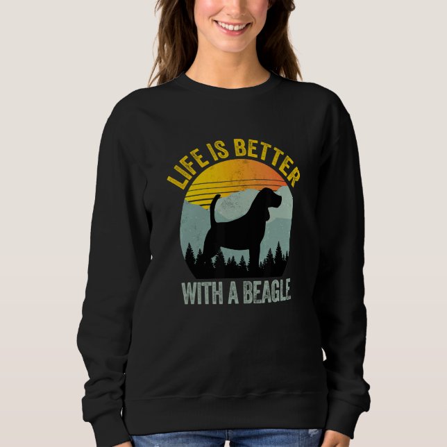 With A Beagle Summer Sky Dog T Shirt (Framsida)