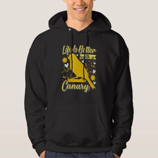 with a Canary Bird Canaries  Bird Hoodie (Framsida)