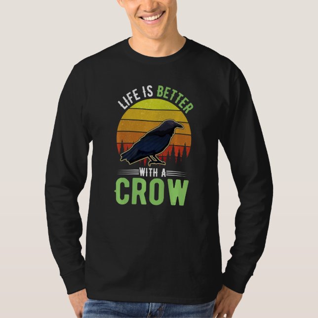 with a Crow Raven T Shirt (Framsida)