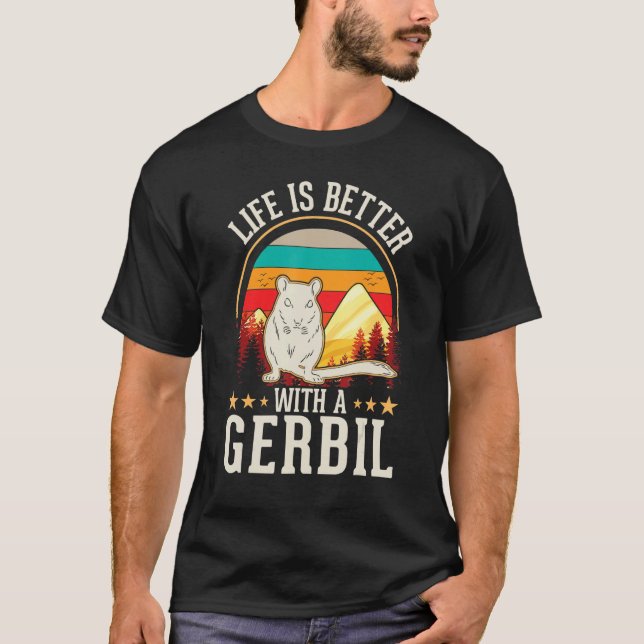 with a Gerbil Racing Rat Gerbil T Shirt (Framsida)
