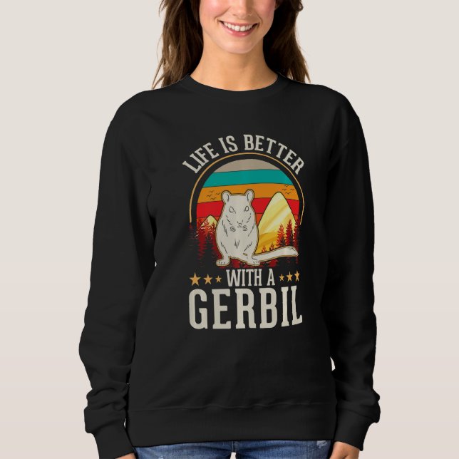 with a Gerbil Racing Rat Gerbil T Shirt (Framsida)