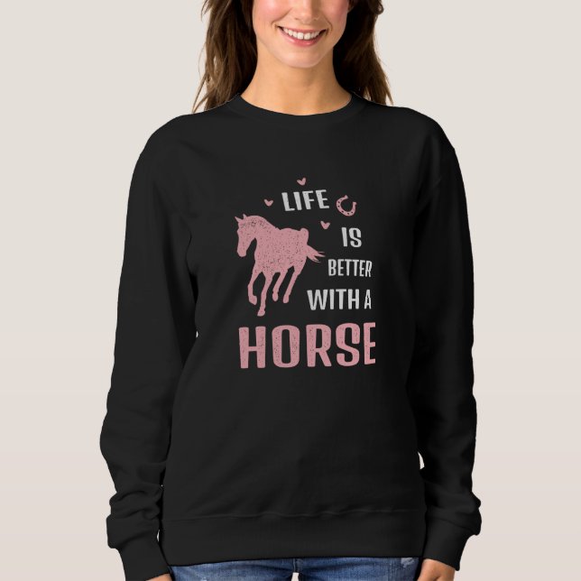 with a horse Riding stable Equestrian T Shirt (Framsida)
