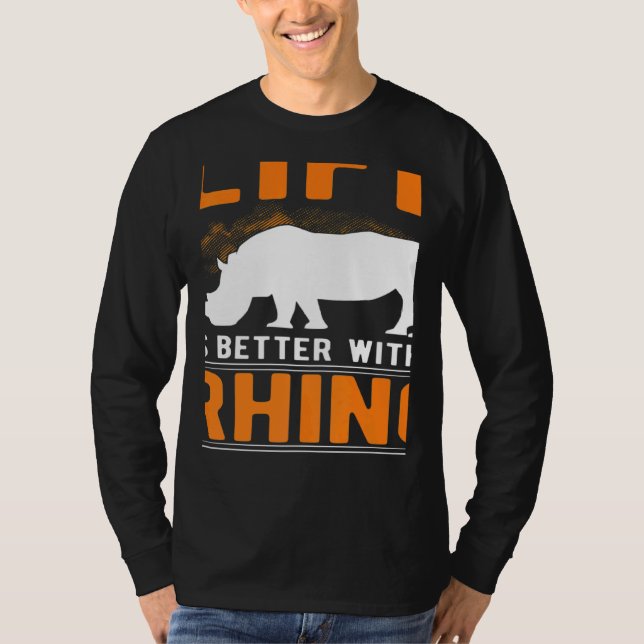 with a Rhino T Shirt (Framsida)