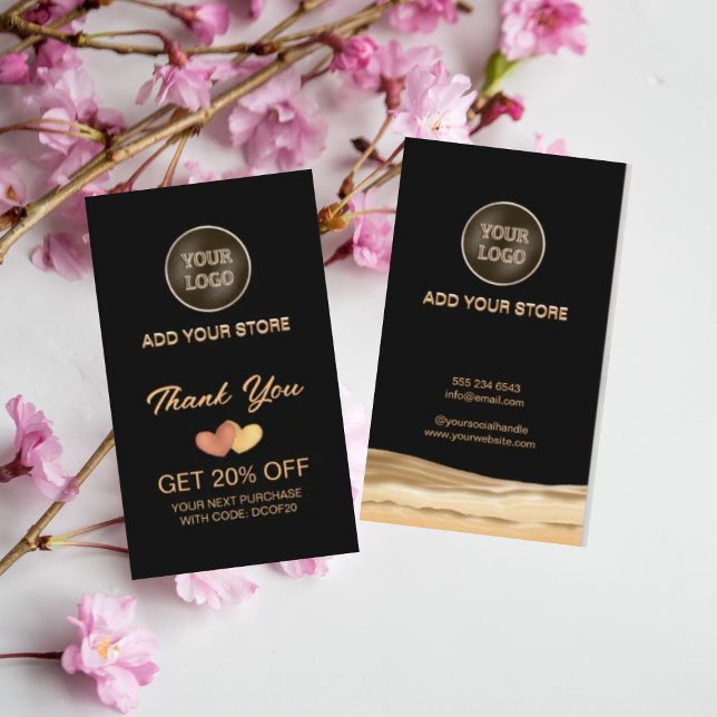 WIth Business Logotyp för Tack Store-rabattkort Rabattkort (Skapare uppladdad)