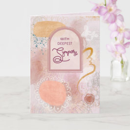 With Deepest Sympathy Abstract Greeting Card Kort