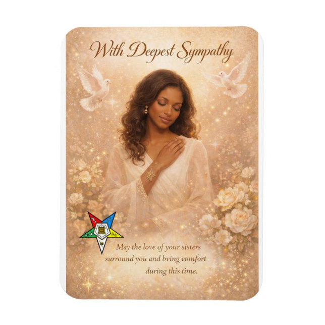 With Deepest Sympathy — Order of the Eastern Star  Magnet (Vertikal)