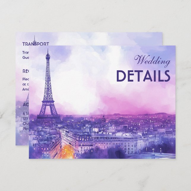 With DETAILS Amour Éternel à la Parisienne Tilläggskort (Fram/baksida)