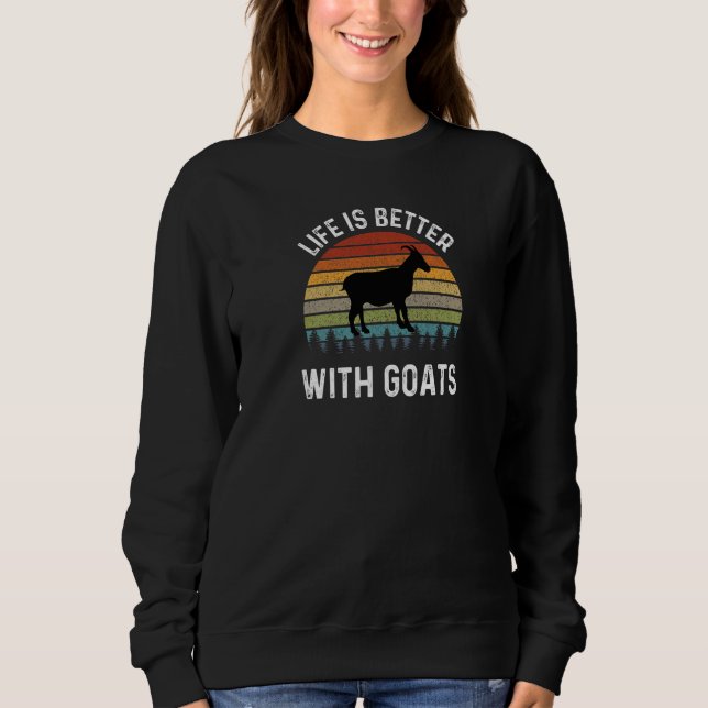 With Goats Retro Goat  Owner T Shirt (Framsida)