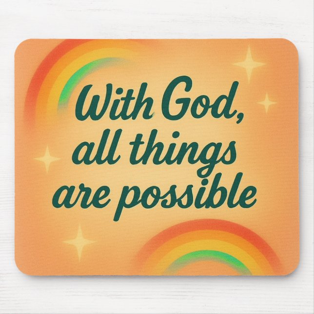 with God all things are possible Christian faith Musmatta (Framsidan)