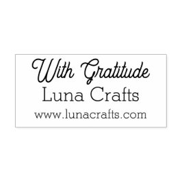 With Gratitude Custom Business Store Name & Websit Stämpel