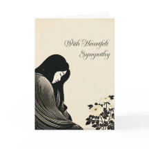 With Heartfelt Sympathy Elegant Woman