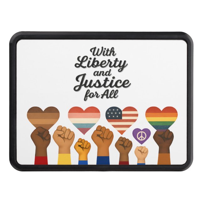 With Liberty and Justice for All Protest Freedom Dragkroksskydd (Framsidan)