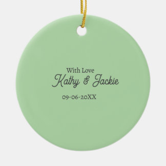 With love add couple name wedding simple minimal  julgransprydnad keramik