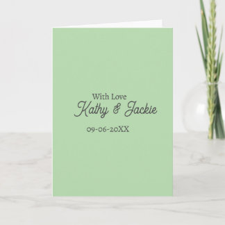 With love add couple name wedding simple minimal  kort