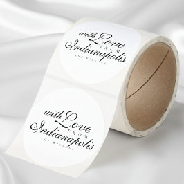With Love From Wedding Merch Station Runt Klistermärke