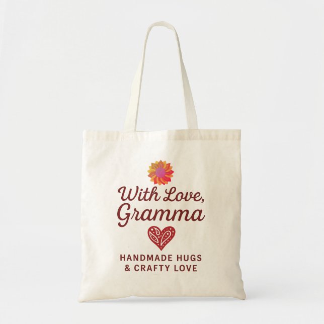 With Love, Gramma Tote Tygkasse (Framsidan)