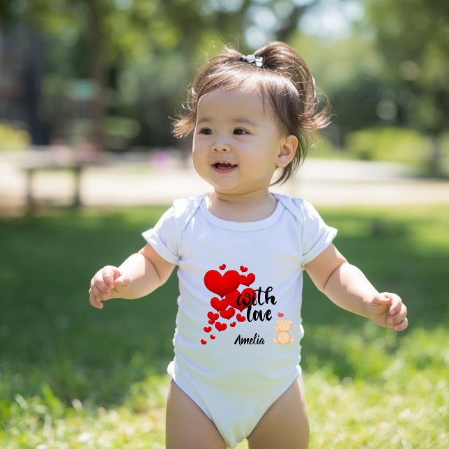 With Love Personalized Baby Bodysuit T Shirt (Skapare uppladdad)