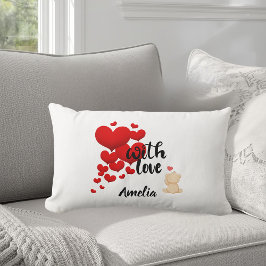 With Love Personalized Throw Pillow Lumbarkudde