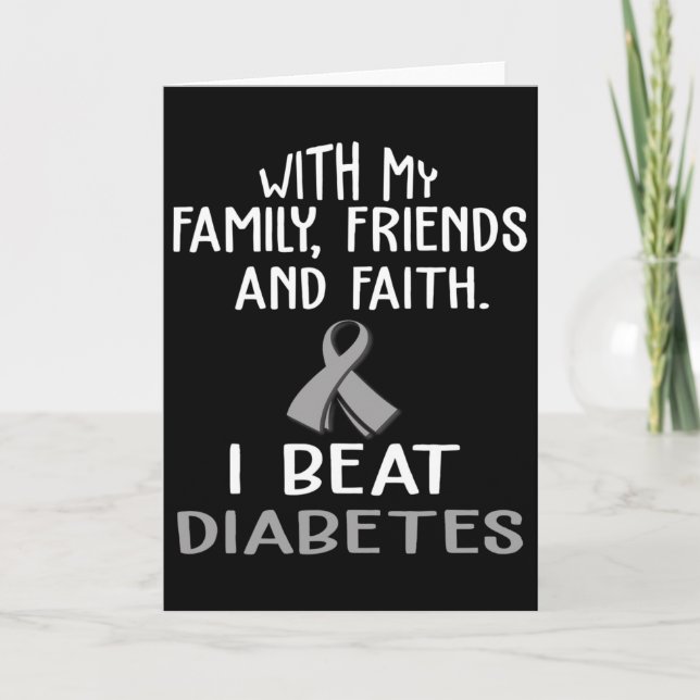 With My Family And Faith I Beat Diabetes  Kort (Framsida)