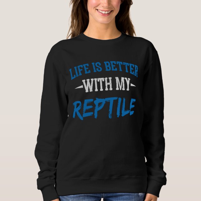 With My Reptile Cute Motivational Sayings T Shirt (Framsida)