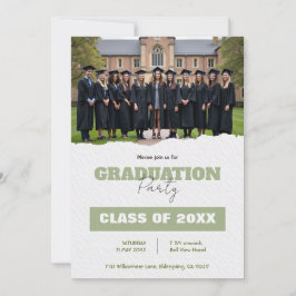 With QR code Class Year Photo Grad Party Invite Inbjudningar