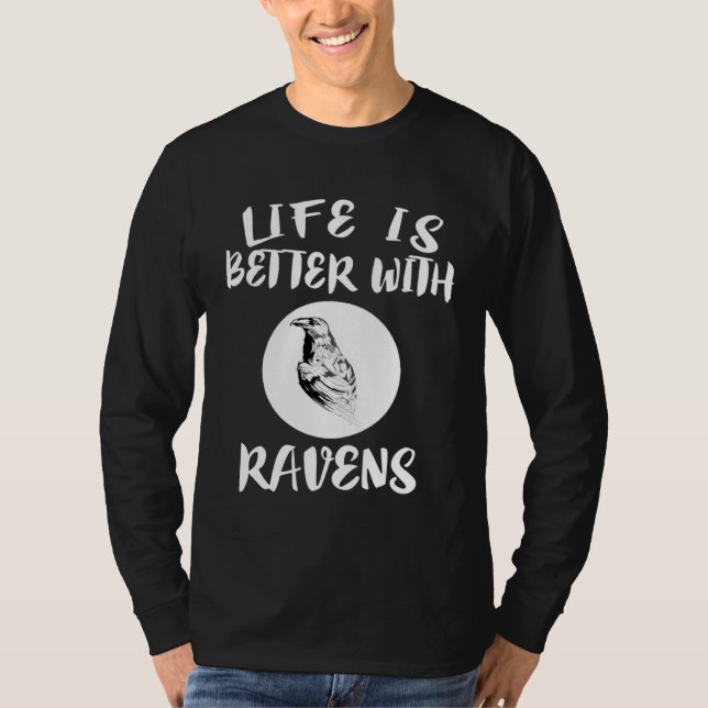 With Ravens Birds Animal T Shirt (Framsida)