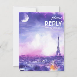 With Song Request Amour Éternel RSVP Card  OSA Kort