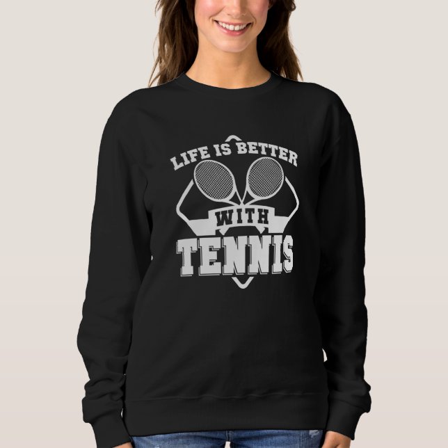 With Tennis Racket Sports T Shirt (Framsida)