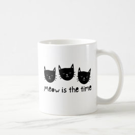 With the quote "Meow is the time" Kaffemugg