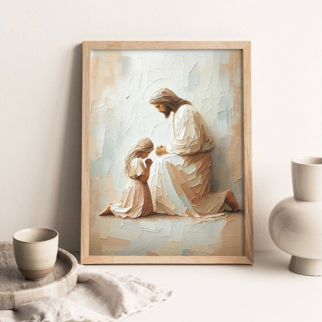 With You in Prayer Modern Christian Art, Jesus and Poster (Skapare uppladdad)