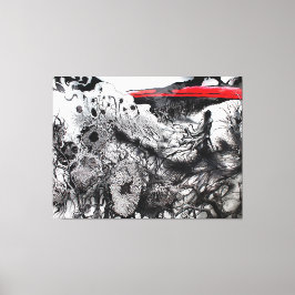 Withering Fields of the Crimson Dusk Canvastryck