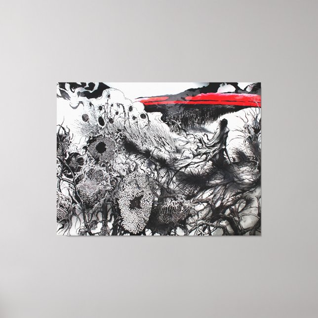 Withering Fields of the Crimson Dusk Canvastryck (Framsida)