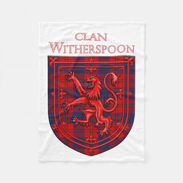 Witherspoon Tartan Scottish Plaid Lion Rampant Fleecefilt (Framsidan)