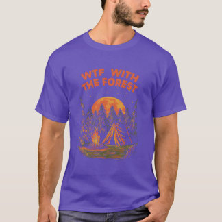 Withhe Forest Camping Wildlife Camper Outr Na vint T Shirt