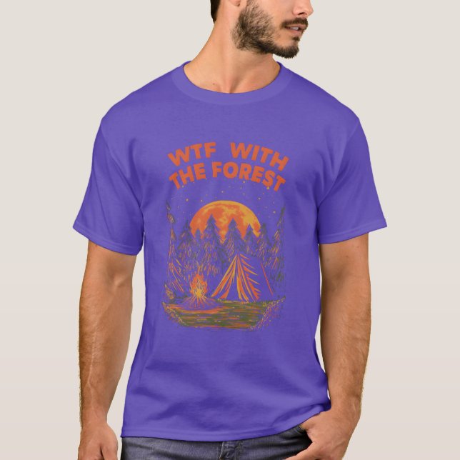 Withhe Forest Camping Wildlife Camper Outr Na vint T Shirt (Framsida)