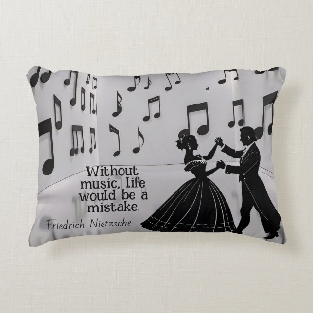 Without music life would be a mistake  prydnadskudde (Framsidan)