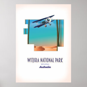 Witjira nationalpark Australien karta Poster