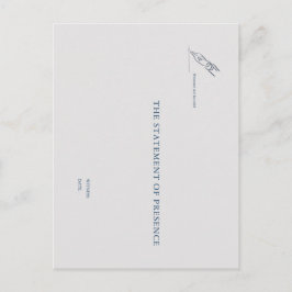 Witness Pen- Minimalist Marriage Witness Card Vykort
