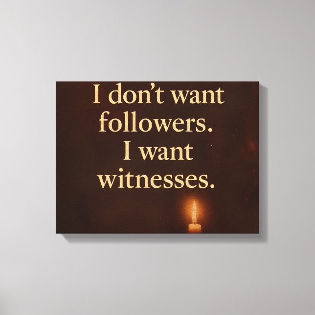 Witness Statement — Candle Edition | Orrin Studios Canvastryck (Framsida)