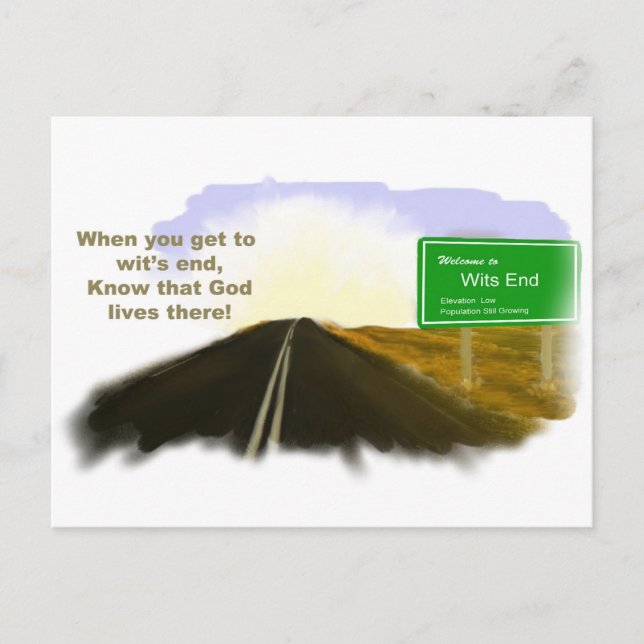 Wits End Road-vykort Vykort (Framsida)