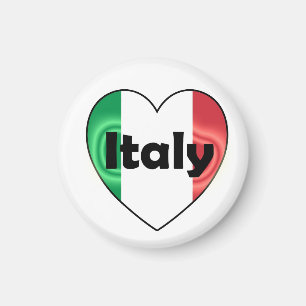 Witte Heart Italien Magnet