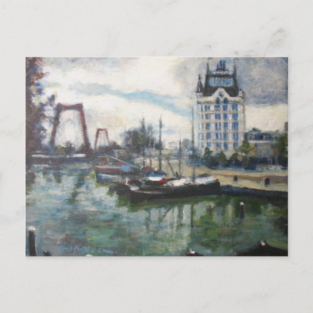 Witte Huis White House Rotterdam Bra-Art Painting Vykort (Framsida)