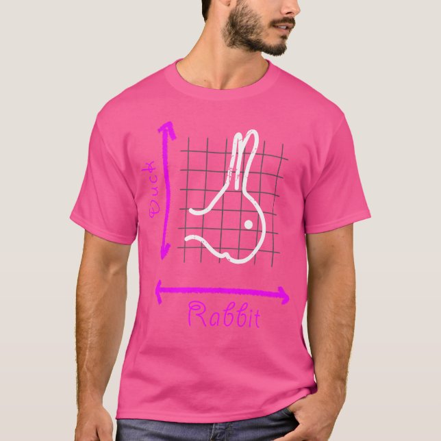 Wittgensteins Rabbit Anka Illusion Math Geek Physi T Shirt (Framsida)
