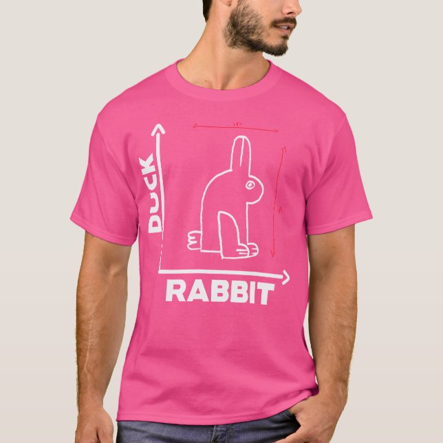 Wittgensteins Rabbit Anka Illusion Math Geek Physi T Shirt (Framsida)