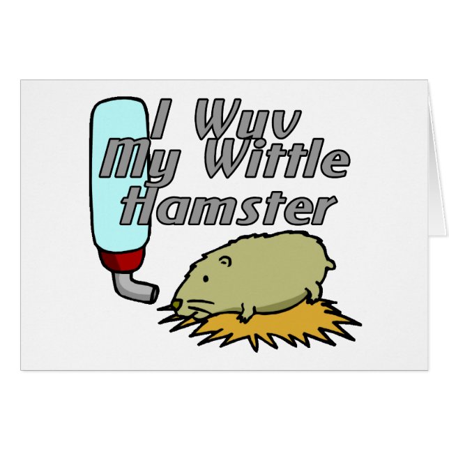Wittle Hamster Hälsningskort (Framsidan Horizontal)