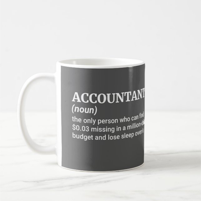 Witty Accounting Definition - Perfekt gåva för CPA Kaffemugg (Vänster)