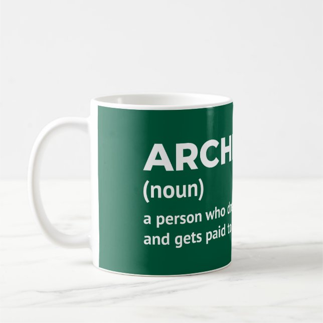 Witty Architect Definition Mugg (Vänster)