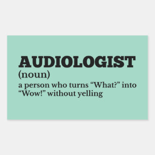 Witty Audiologist Definition Sticker Rektangulärt Klistermärke