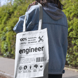 Witty Barcode Ingenjör Definition Engineering Gift Tygkasse