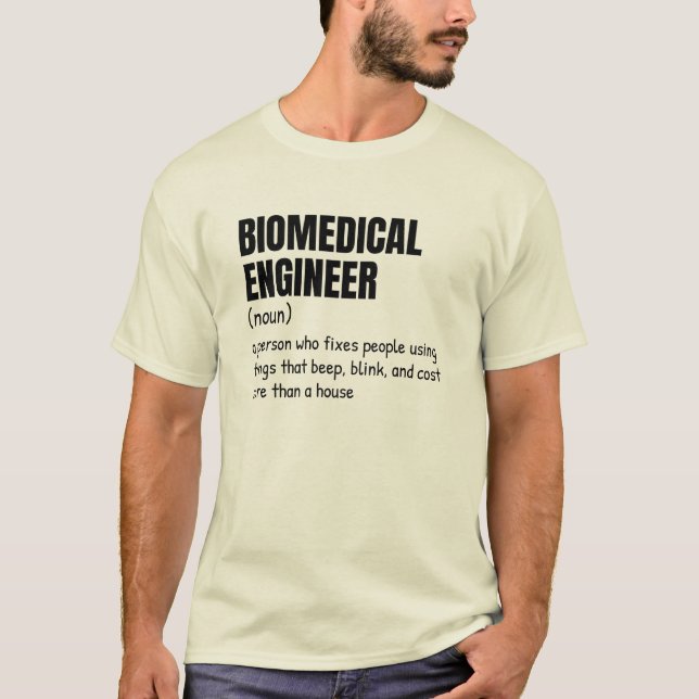 Witty Biomedical Ingenjör Definition Tee (Framsida)
